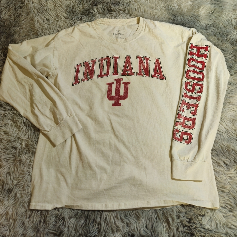 Fanatics Indiana University College Mens Large White Sweatshirt